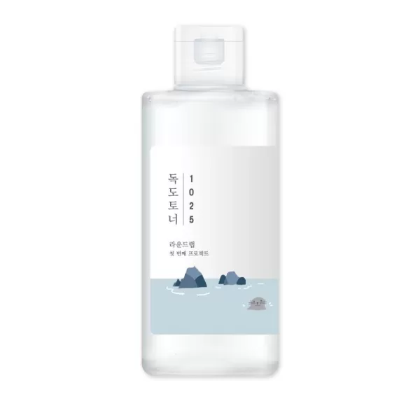 ROUND LAB Dokdo Toner  Exfoliate Dead Skin Cells Replenish Skin with Long Lasting Moisture Hydrating Watery Type Toner 676floz