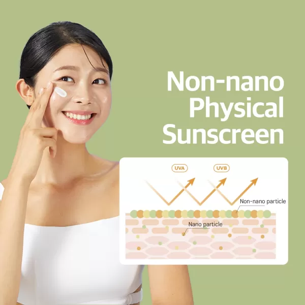imageROUND LAB Birch Juice Mildup Sunscreen UV LOCK 169 Fl Oz SPF 50 broad spectrum Mineral Zinc Oxide Sunscreen for Sensitive Skin Control Oil and Sebum Ocean FriendlyReef Safe Korean Sunscreen
