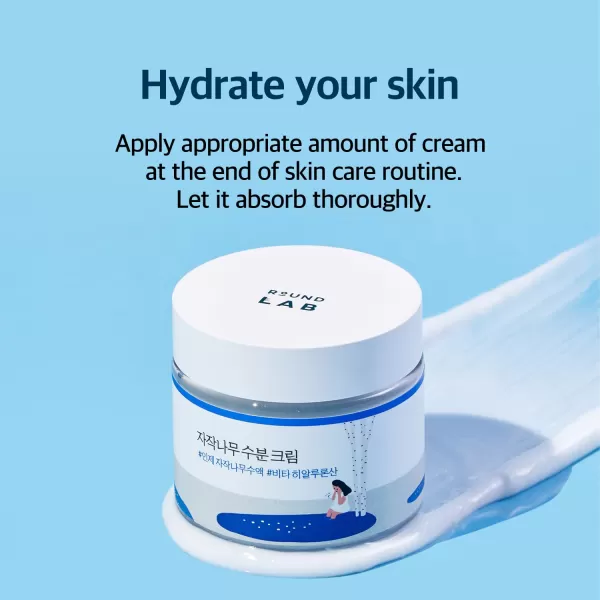 imageROUND LAB Birch Juice Moisturizing Cream 80ml  Camellia Deep Collagen Firming Mask 4ea Collagen Mask pore minimizing Hydration Cream acneprone skin