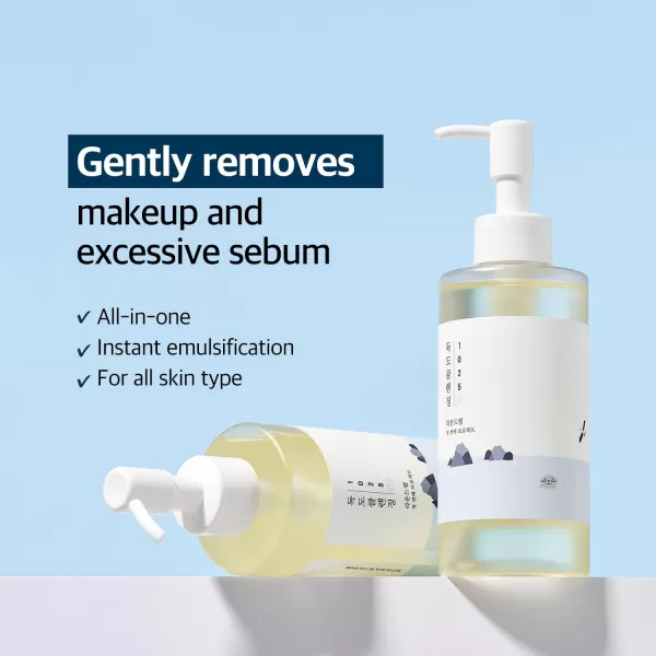 imageROUND LAB 1025 Dokdo Cleansing Oil 200ml  1025 Dokdo Cleanser 150ml deep pore cleansing for sensitive poreclogged skin