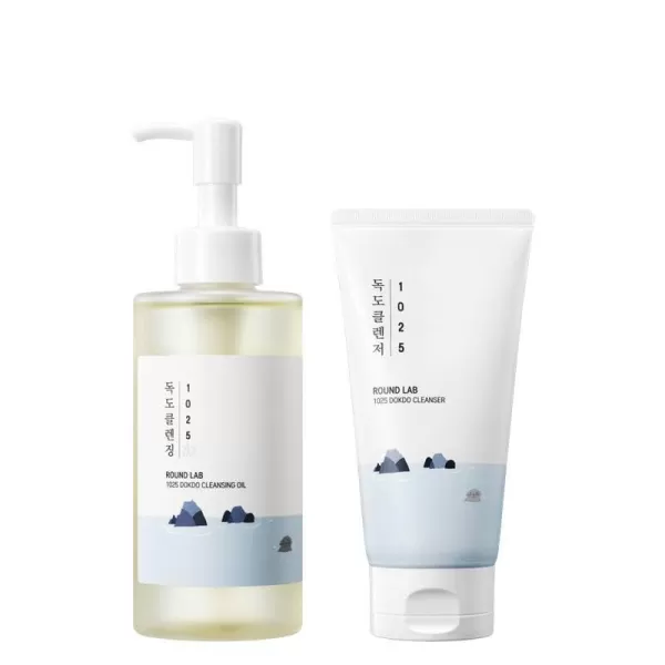 imageROUND LAB 1025 Dokdo Cleansing Oil 200ml  1025 Dokdo Cleanser 150ml deep pore cleansing for sensitive poreclogged skin