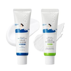 imageROUND LAB Birch Juice Moisturizing  Mildup Sunscreen UV LOCK Set 169 Fl Oz SPF 45 Mineral sunscreen for Sensitive Skin Ocean FriendlyReef Safe Korean Summer Sunscreen Gift Set