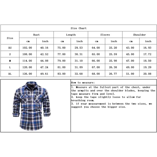 chouyatou Mens Casual Long Sleeve Button Down Plaid Flannel Shirt Shacket TopsNavy