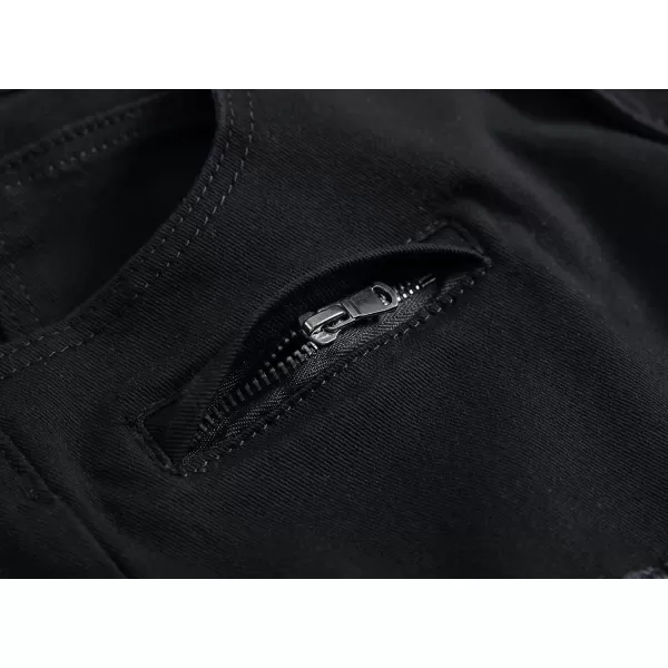chouyatou Mens Cool Stylish Wrinkle Performance Slim Ripped Denim ShortsBlack