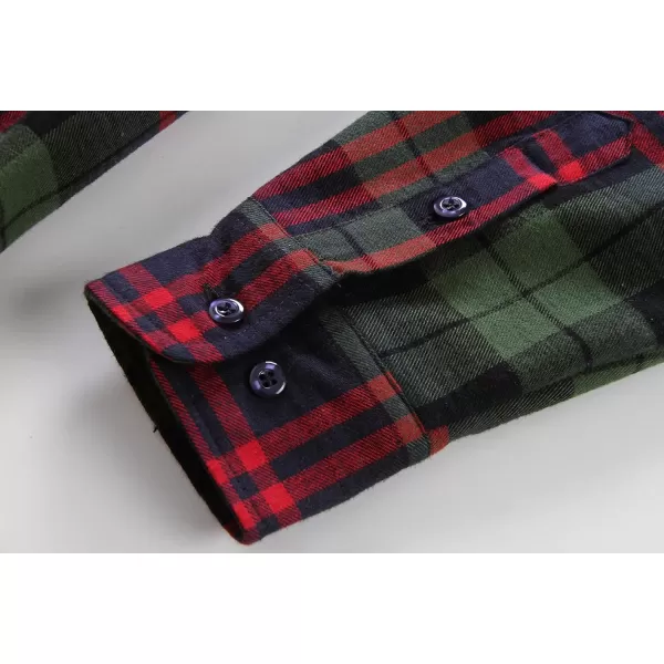 chouyatou Mens Casual Long Sleeve Fleece Lined Plaid Flannel Buttoned Overshirts Jacket ShacketM01