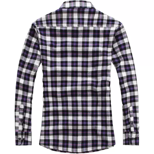 chouyatou Mens Casual Long Sleeve Fleece Lined Plaid Flannel Buttoned Overshirts Jacket ShacketM05
