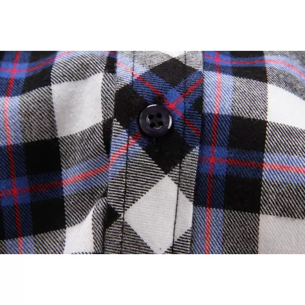chouyatou Mens Casual Long Sleeve Fleece Lined Plaid Flannel Buttoned Overshirts Jacket ShacketM05