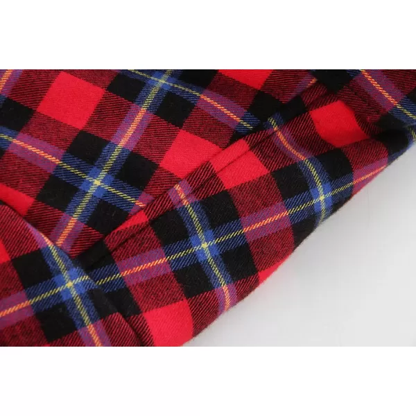 chouyatou Mens Casual Long Sleeve Fleece Lined Plaid Flannel Buttoned Overshirts Jacket ShacketM06