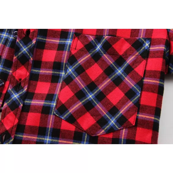 chouyatou Mens Casual Long Sleeve Fleece Lined Plaid Flannel Buttoned Overshirts Jacket ShacketM06