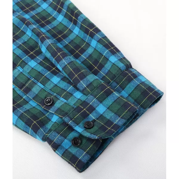 chouyatou Mens Casual Long Sleeve Fleece Lined Plaid Flannel Buttoned Overshirts Jacket ShacketM08