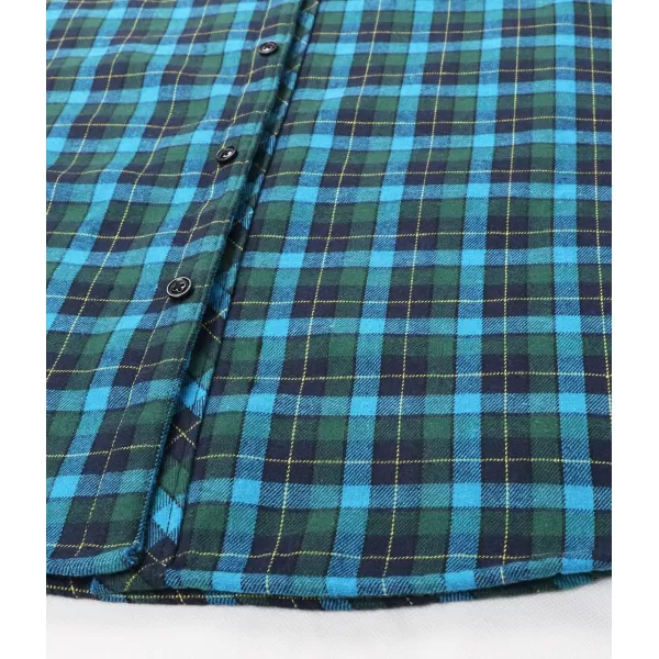 chouyatou Mens Casual Long Sleeve Fleece Lined Plaid Flannel Buttoned Overshirts Jacket ShacketM08
