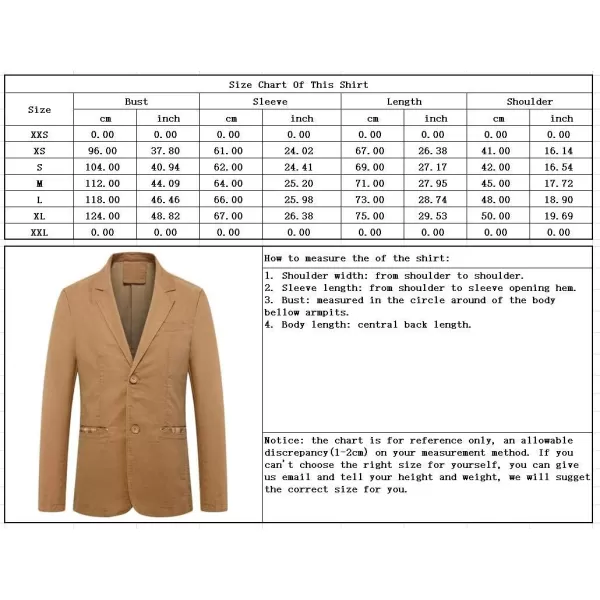 chouyatou Mens Casual Notched Collar 2 Button Slim Lightweight Workwear Suit Blazer JacketCoffee
