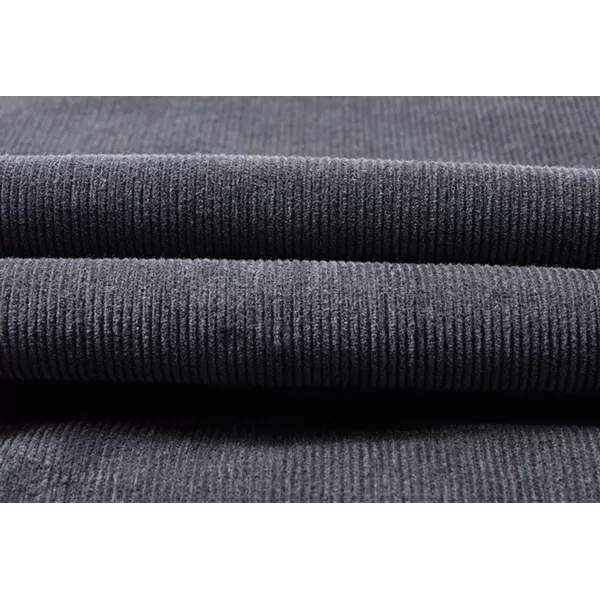 chouyatou Mens Casual Thicked Sherpa Lined Button Front Corduroy Trucker JacketDark Grey