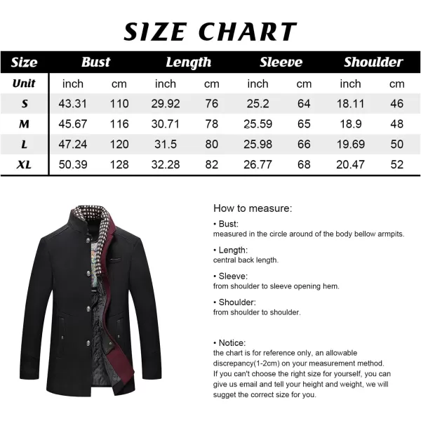 chouyatou Mens Gentle Band Collar Single Breasted Wool Blend Pea Coat99camel