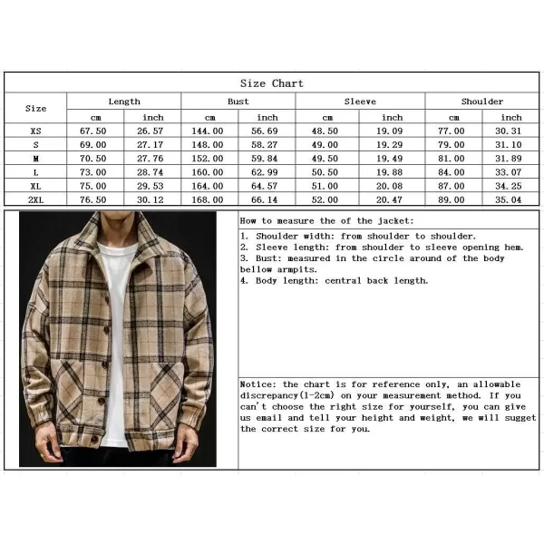chouyatou Mens Lapel Collar Loose Single Breasted Oversize Embroider Plaid Wool Blend Shacket JacketDark Blue