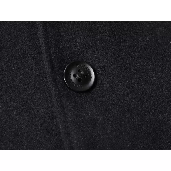 chouyatou Mens MidLength Single Breasted Wool Blend Top CoatNotchnavy