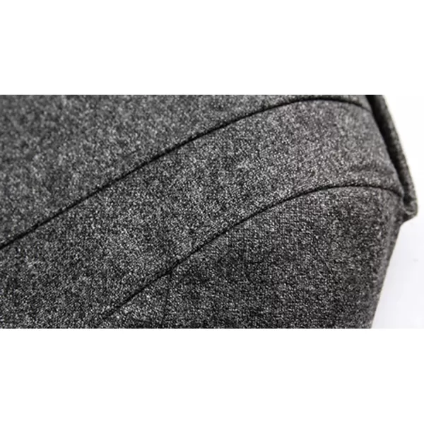 chouyatou Mens Military Stylish Single Breasted Natural Fit Stripe Lined Wool Pea CoatsDark Grey