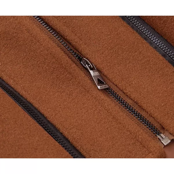 chouyatou Mens Stand Collar WoolBlend Classic Pea Coat with Removable Inner CollarH36brown