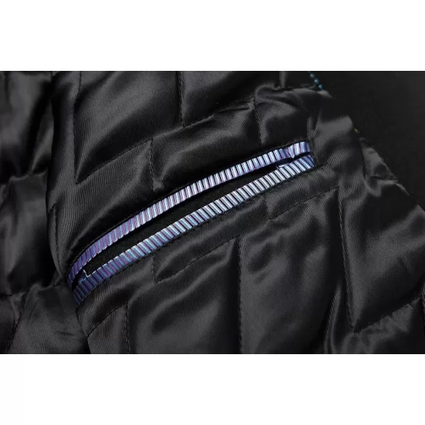 chouyatou Mens Thicken Diamond Quilted Single Breasted Slim Business Woolen Pea CoatGrey