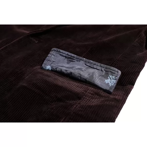 chouyatou Mens Vintage Casual Work Wear Corduroy Suit Blazer Jacket Sport CoatReddish Coffee