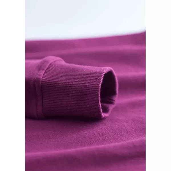chouyatou Mens Active Heavy Blend Cotton Crewneck Pullover Sweatshirt TopsPurple