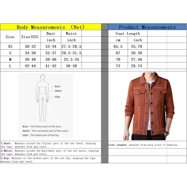 chouyatou Mens Western Knit Sweater Shacket Coat Spread Collar Long Sleeve Button Down Trucker JacketBrick Red