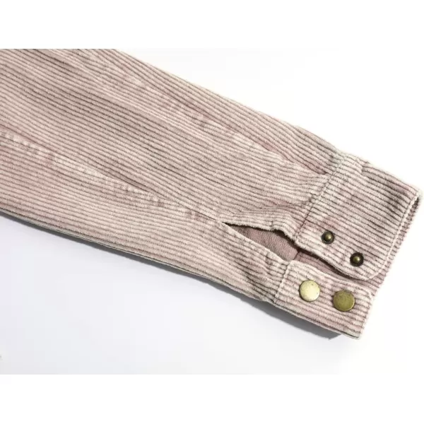 chouyatou Womens Casual Corduroy Open Front Hooded Color Block Shirts Shackets JacketGreen