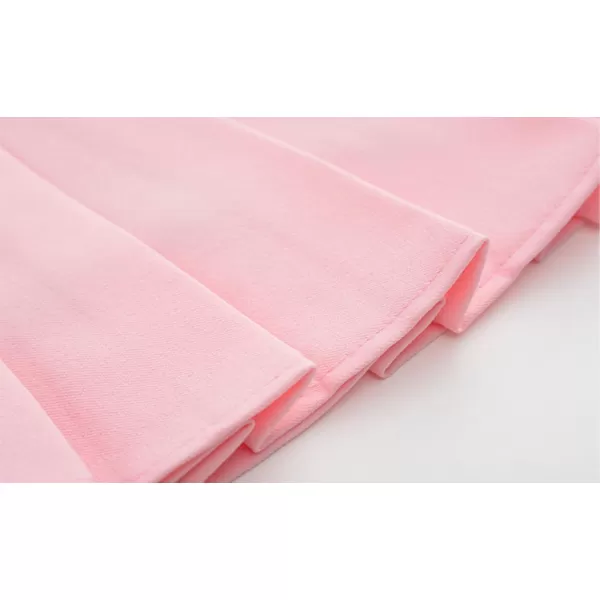 chouyatou Womens Simple High Waist All Around Pleated ALine SkirtPink