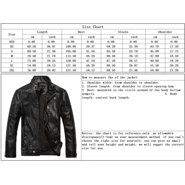 chouyatou Mens Vintage Stand Collar Pu Leather JacketWzqm111coffee