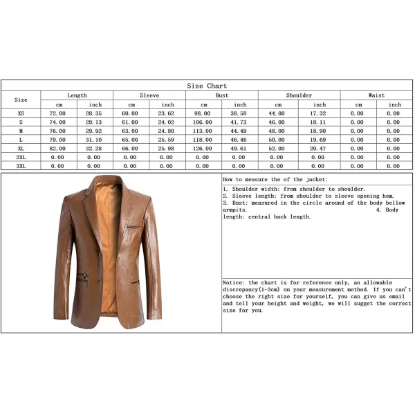 chouyatou Mens Casual Notched Collar 2 Button Slim Moto Faux Leather Blazer Suit JacketNavy Blue