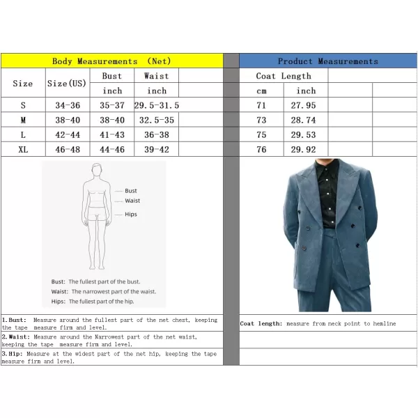 chouyatou Mens Double Breasted Corduroy Blazer Jacket Vintage Notched Lapel Suit Jacket Sport CoatBlack