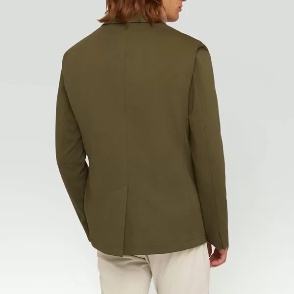 chouyatou Mens Fashion Notched Lapel 2 Button Work Office Blazer Jacket Sport CoatArmy Green