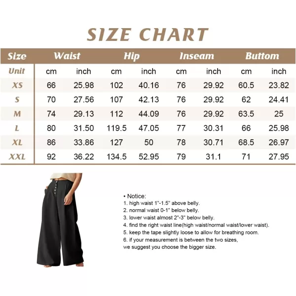 chouyatou Womens Summer High Waisted Cotton Linen Palazzo Wide Leg Casual Pants with PocketsGreen