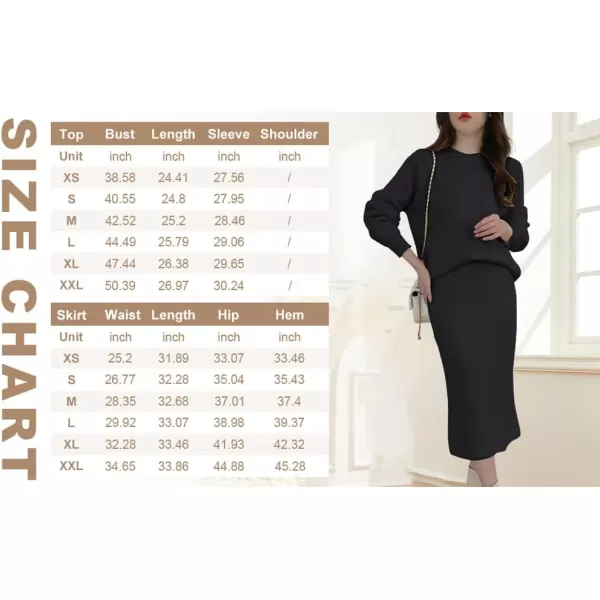 chouyatou Womens Two Piece Sweater Skirt Sets Knit Sweater Top Bodycon Skirt 2 Piece OutfitsCamel