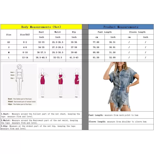 chouyatou Womens Distressed Elastic Waist Denim Jumpsuits Frayed Hem Button Up Jean Utility Romper ShortsBlack