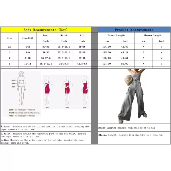 chouyatou Womens Summer Strapless Tube Jumpsuits Casual Baggy Wide Leg Overalls Romper PantsWhite