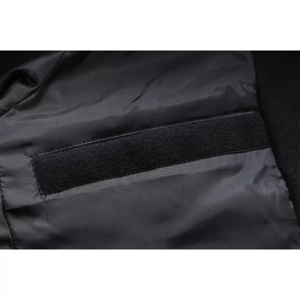 chouyatou Mens Classic Notched Collar Business Top Coat Slim Fit Wool MidLength Trench Pea CoatBlack