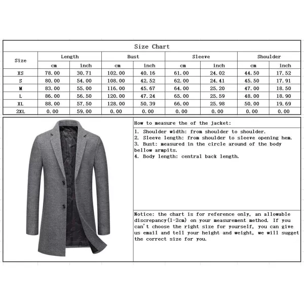 chouyatou Mens Classic Notched Collar Contrast Quilted Lined 2 Button Slim Wool Blend Trench CoatCamel