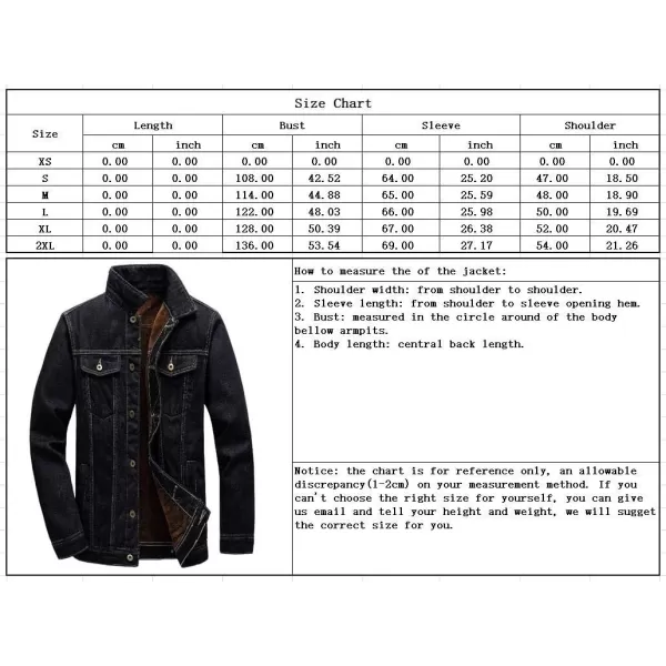chouyatou Mens Winter Warm Thicked Sherpa Lined Single Breasted Basic Collar Trucker JacketBlack