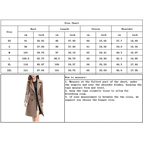 chouyatou Women Elegant Notched Collar Double Breasted Wool Blend Over CoatWineplaid