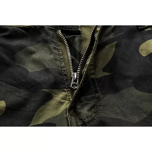 chouyatou Mens Active Normal Waist Loose MultiPocket Versatile Twill Cargo ShortsCamoarmy