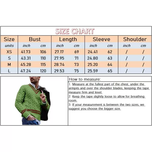 chouyatou Mens Casual V Neck Contrast Stripes Cable Knit Pullover Sweater TopsNavy Blue