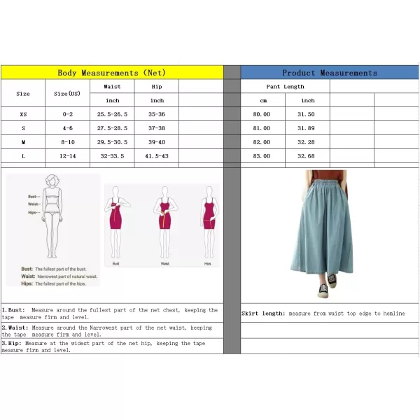 chouyatou Womens Summer Casual Denim Culottes Pants Baggy High Waist Wide Leg Palazzo JeansLight Blue