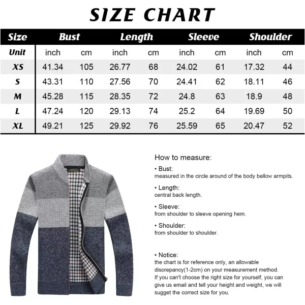 chouyatou Mens Classic Band Collar Full Zip ColorBlock Stripe Cable Knitted Cardigan Sweater CoatDark Red