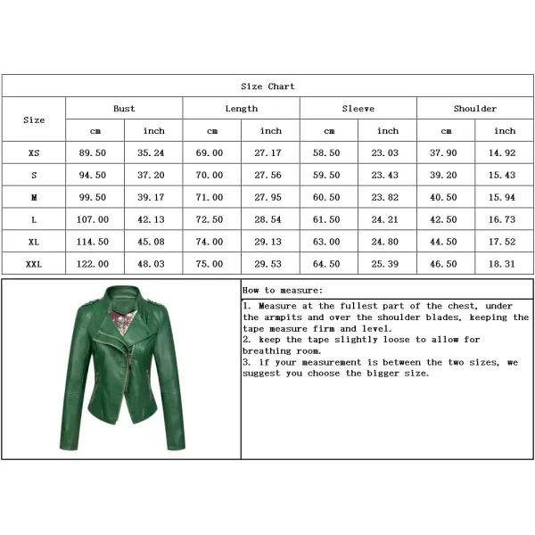 chouyatou Womens Candy Color Asymmetric Zip Slim Faux Leather Cropped Moto JacketGreen