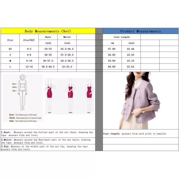 chouyatou Womens Elegant Button Down Tweed Jacket Collarless Slim Fit Business Casual Blazer Jacket CoatPurple