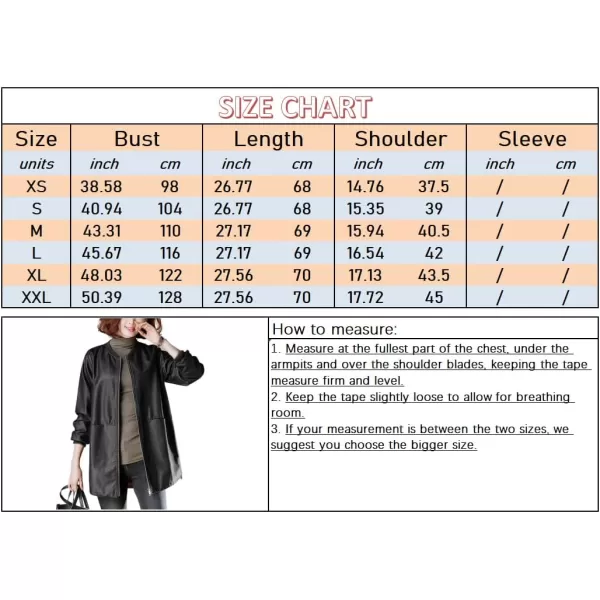 chouyatou Womens Casual Band Collar Zip Up Large Pocket Pu Faux Leather Jacket CoatBrown