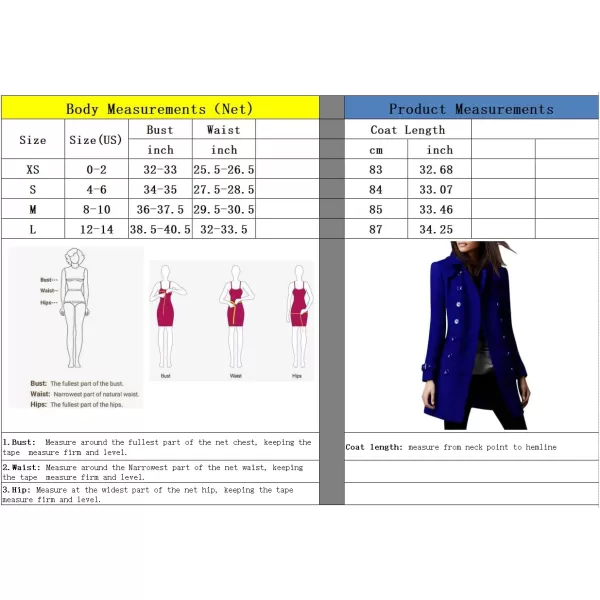 chouyatou Womens Winter Double Breasted Wool Coat Elegant Collared Wool Blend Trench Pea CoatWine Red