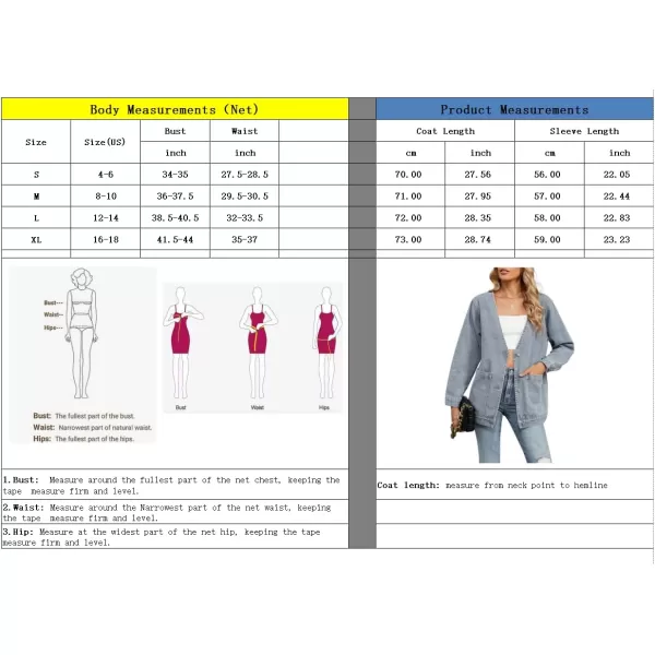 chouyatou Womens Fall VNeck Button Down Denim Jacket Boyfriend Oversized Casual Jean Jacket CardiganLight Blue