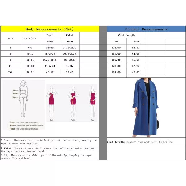 chouyatou Womens Winter Double Breasted Wool Coat Business Casual Midi Long Winter Trench Coat with BeltBeige